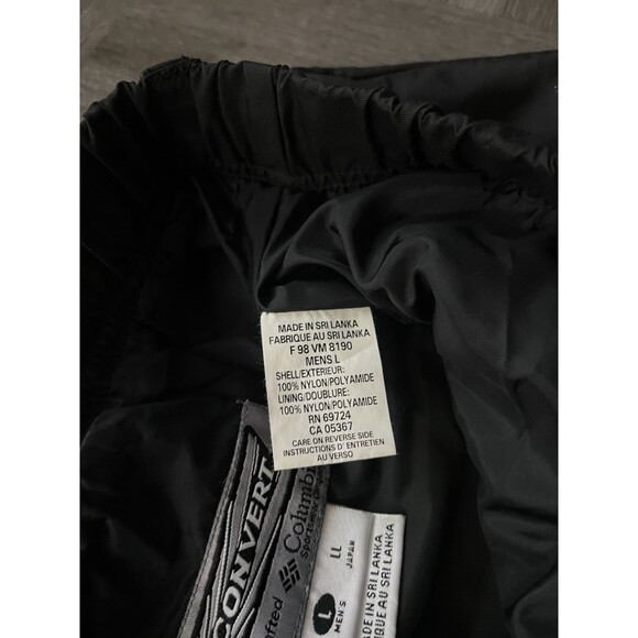 Columbia Convert Snow Pants Men’s Large Black Nylon Insulated Skiing Outdoor L - Picture 7 of 9